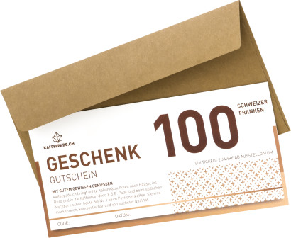 Geschenkgutschein - mit Couvert - 100 Franken